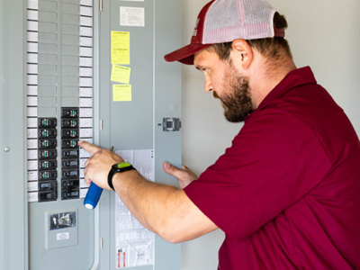Electrical panel work by Murray electrician