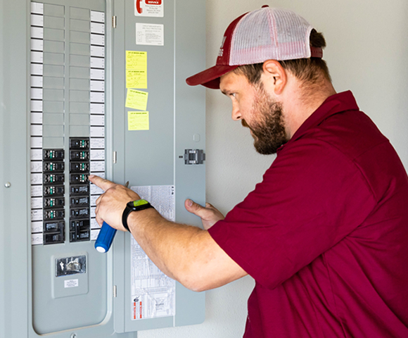 Electrical upgrade being-performed by a Murray electrician